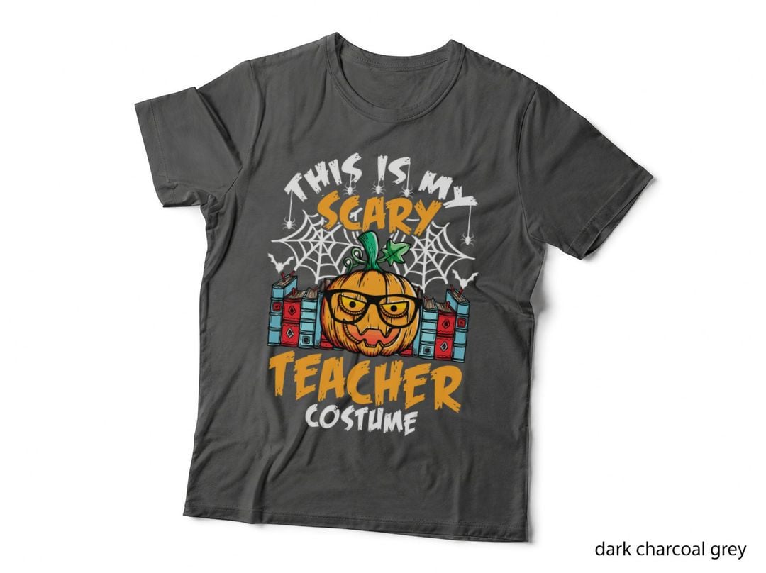 Scary Teacher Costume T-Shirt, Halloween Party, Spooky Halloween Print