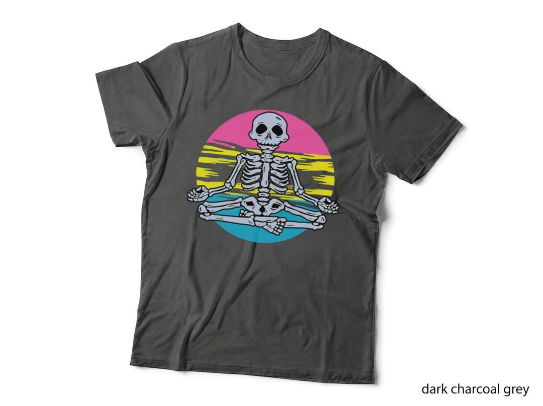 Skeleton Yoga LGBT-Q Cool Pansexual Pride Flag Color Ally T-Shirt