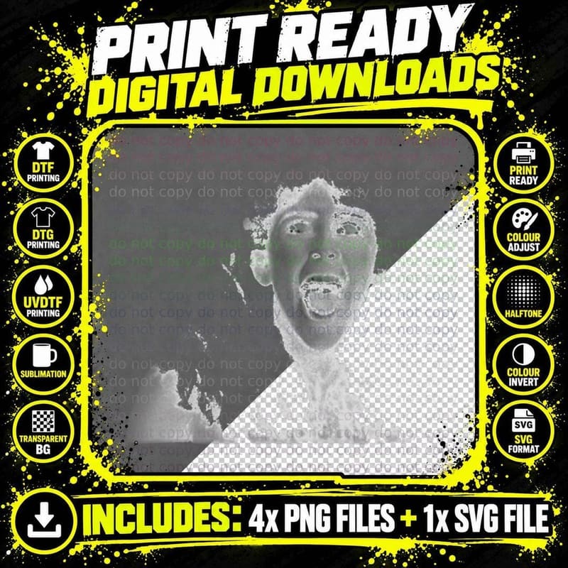 Sleepaway Camp Angela Scream Classic 80's Retro Horror Png SVG Digital Bundle