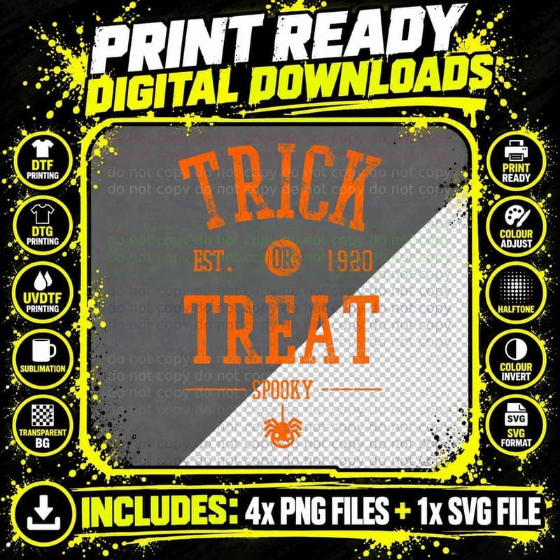 Spooky Fall Vibes Distressed Halloween Vibes Png SVG Digital Bundle
