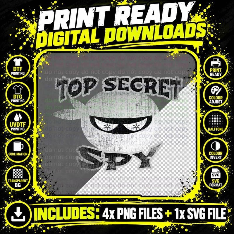 TOP Agent Ninja Japanese Secret Asian SPY Squad Png SVG Digital Bundle