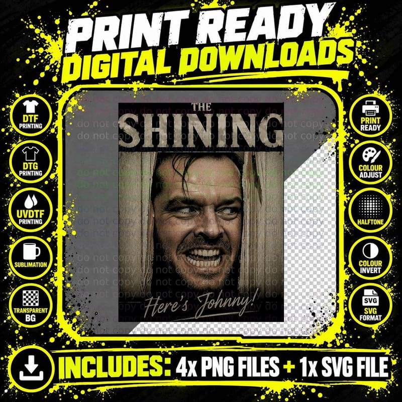 The Shining T-Shirt, Jack Torrance Vintage Horror Movie Png SVG Digital Bundle