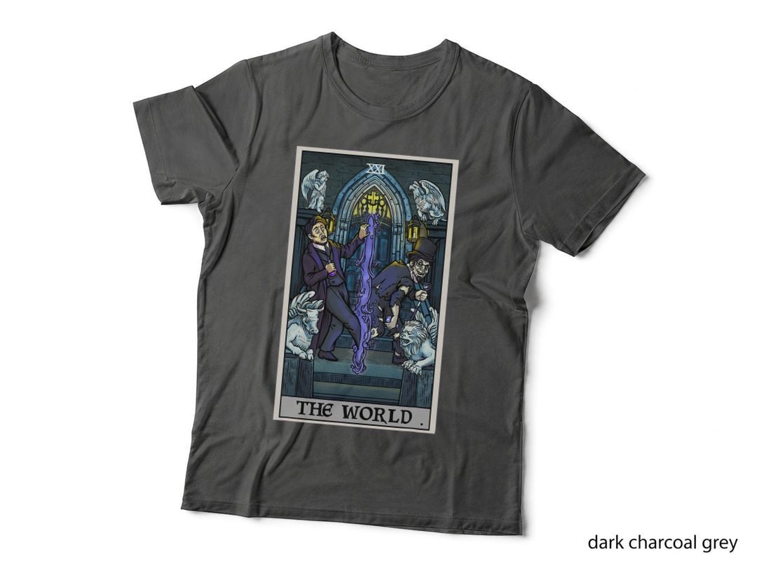 The World Tarot Card Dr Jekyll Mr Hyde Halloween Spooky Goth T-Shirt