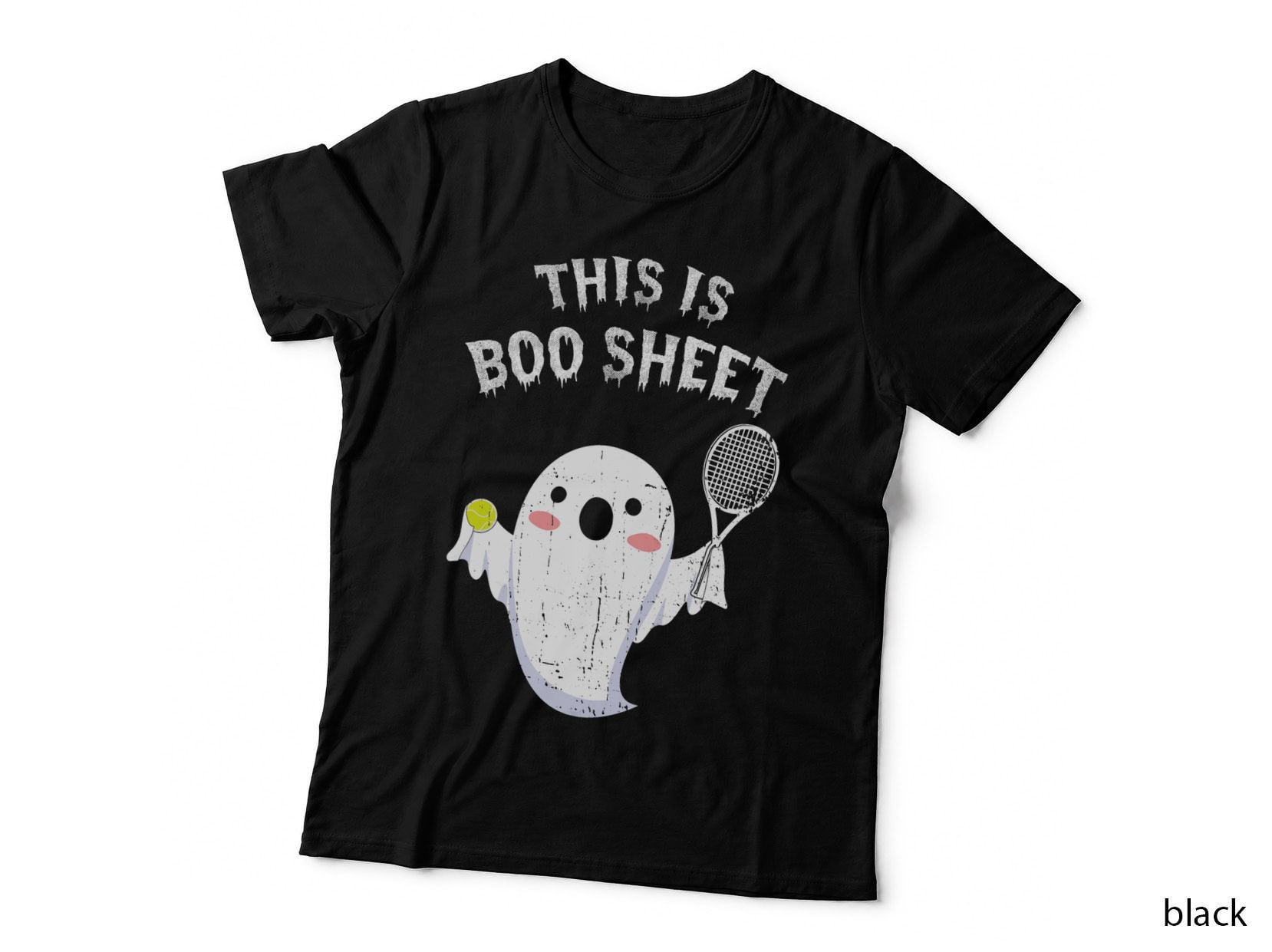 This Is Boo Sheet Tennis Halloween Ghost Costume Leopard T-Shirt