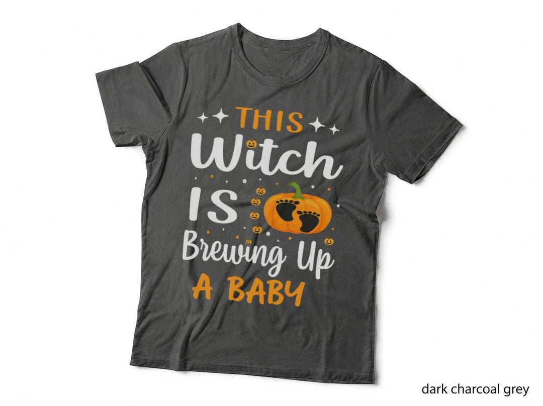 This Witch Is Brewing up a Baby Pregnancy Halloween T-Shirt