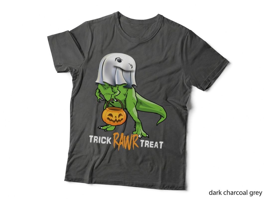 Trick or Treat Rawr T-Rex T-Shirt, Halloween Costume, Pet Lover Apparel