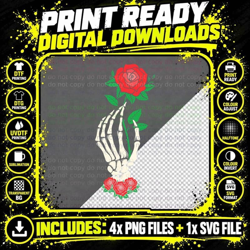 Valentine's Day Skeleton, Dead Inside Png SVG Digital Bundle