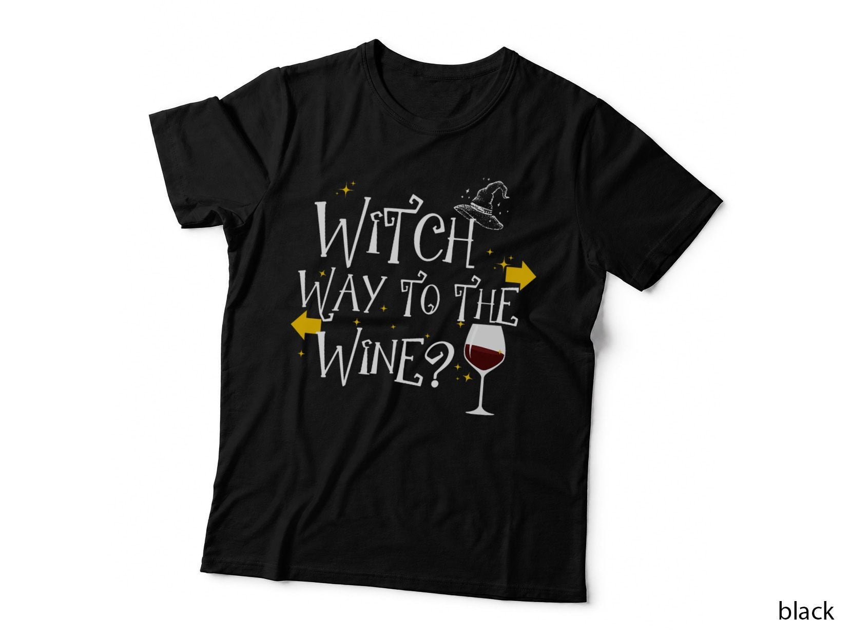 Witch Way to the Wine Shirt Funny Wine Drinking T-Shirt
