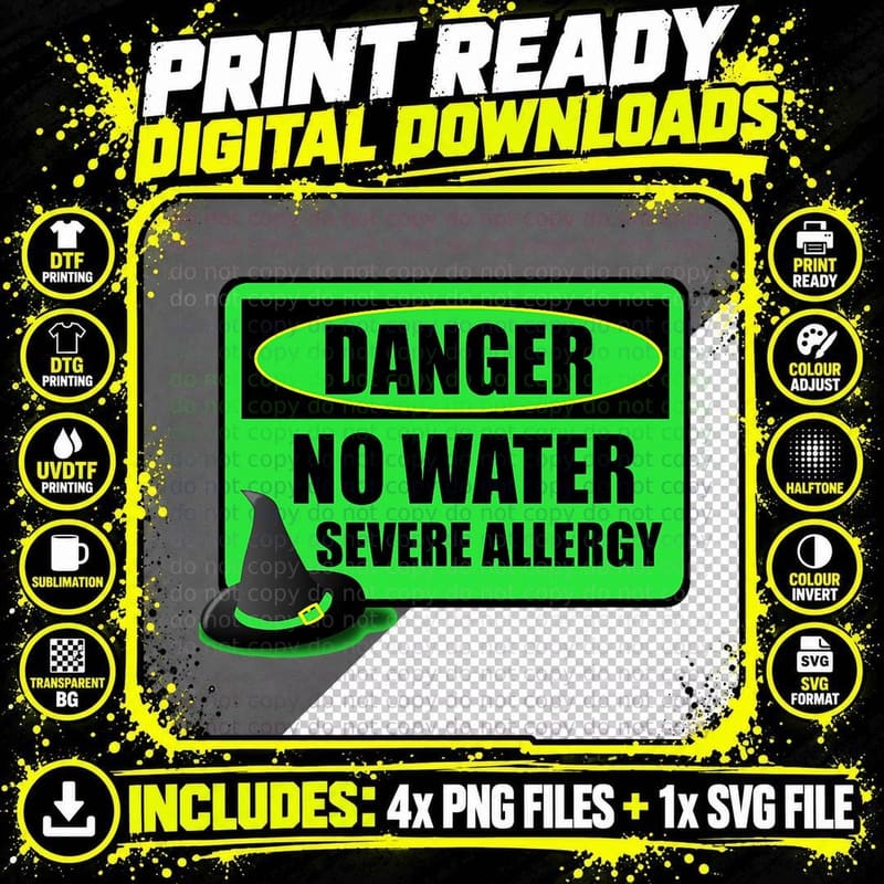 Wizard of Oz Wicked Witch Water Funny Novelty Shirt Png SVG Digital Bundle
