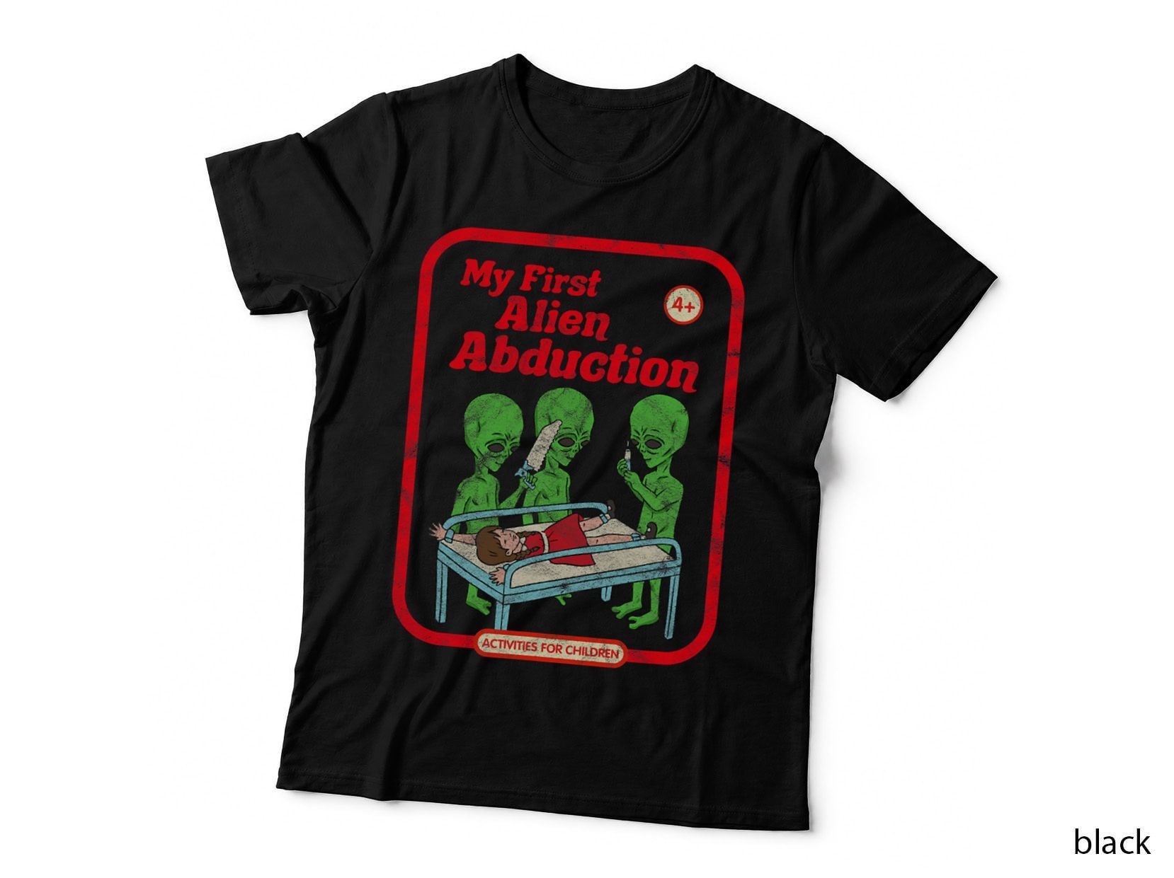 Alien Abduction Tee, My First Alien Abduction Horror Parody, Vintage Kids
