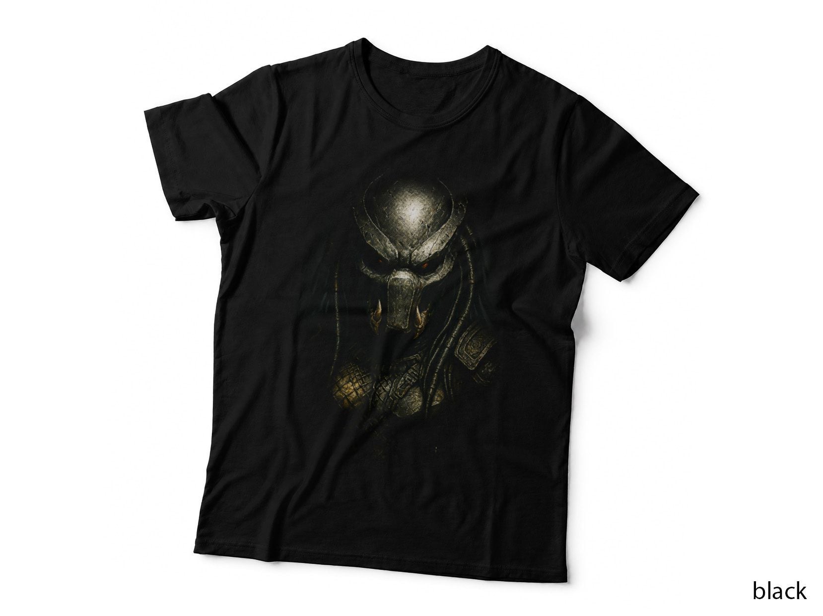 Alien Warrior Portrait T-Shirt, Predator Print, Sci-Fi Horror Apparel