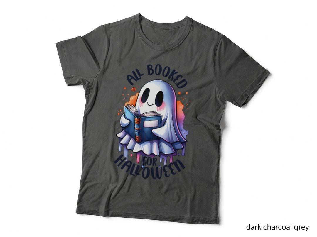 All Booked up Halloween Ghost Reading Book T-Shirt
