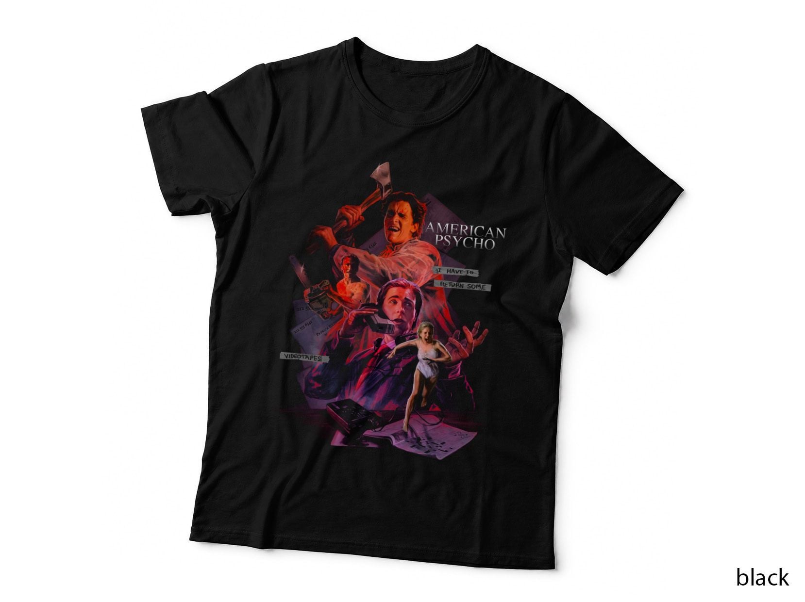 American Psycho T-Shirt, Cult Horror Movie, Dark Thriller Style