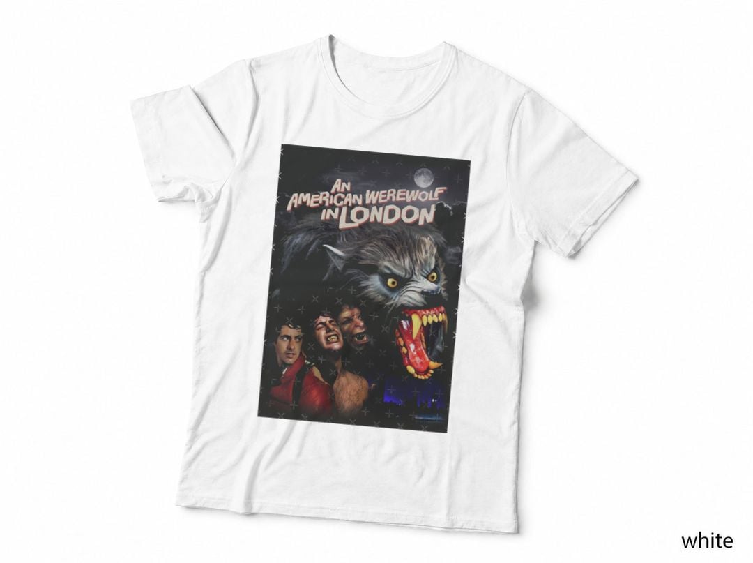 American Werewolf in London Tee, Classic Horror Movie Poster, Halloween