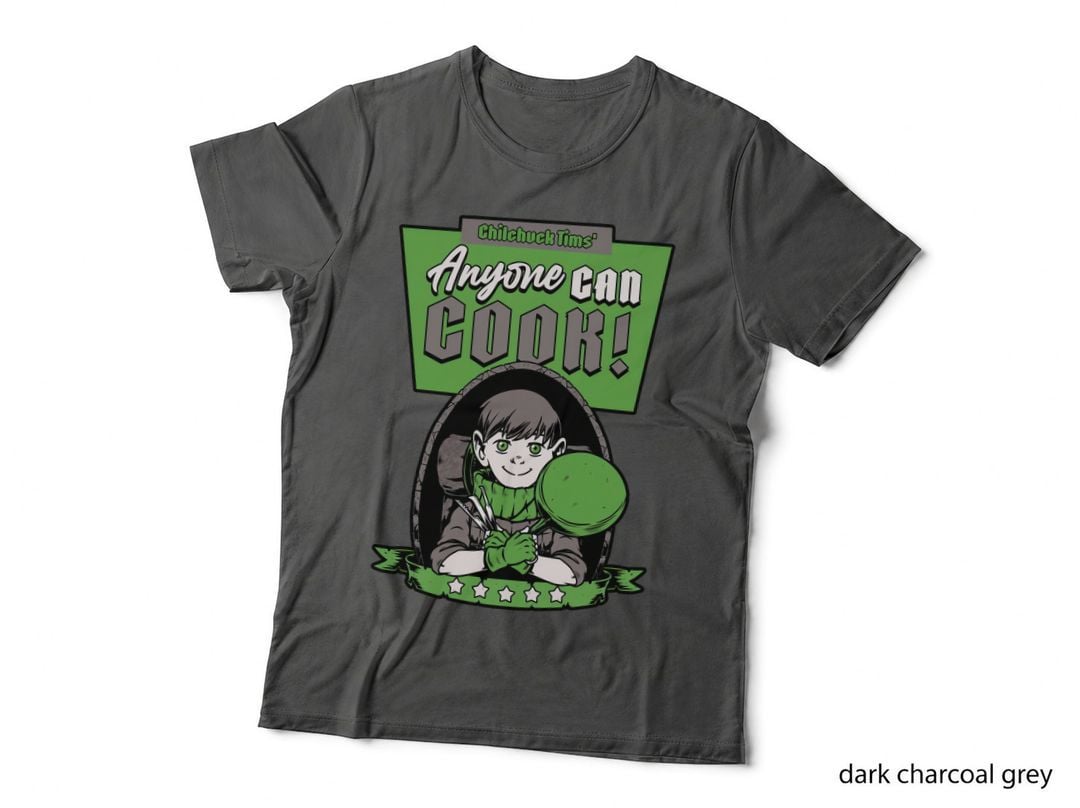 Anyone Can Cook T-Shirt, Retro 80s Horror Tee, Gift for Foodies