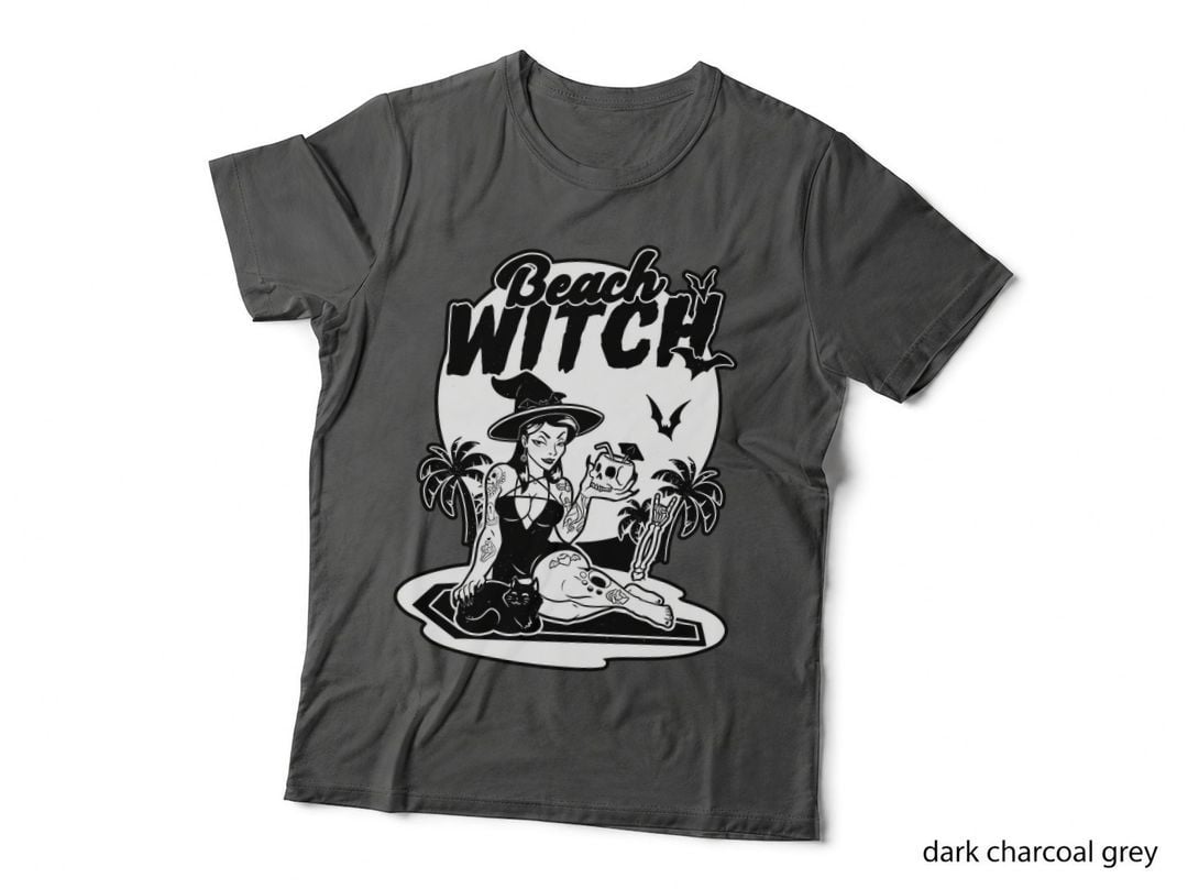 Beach Witch T-Shirt, Gothic Summer Tee, Gift for Witch Lovers