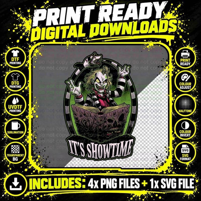 Beetlejuice T-Shirt, Retro Horror Tee Png SVG Digital Bundle
