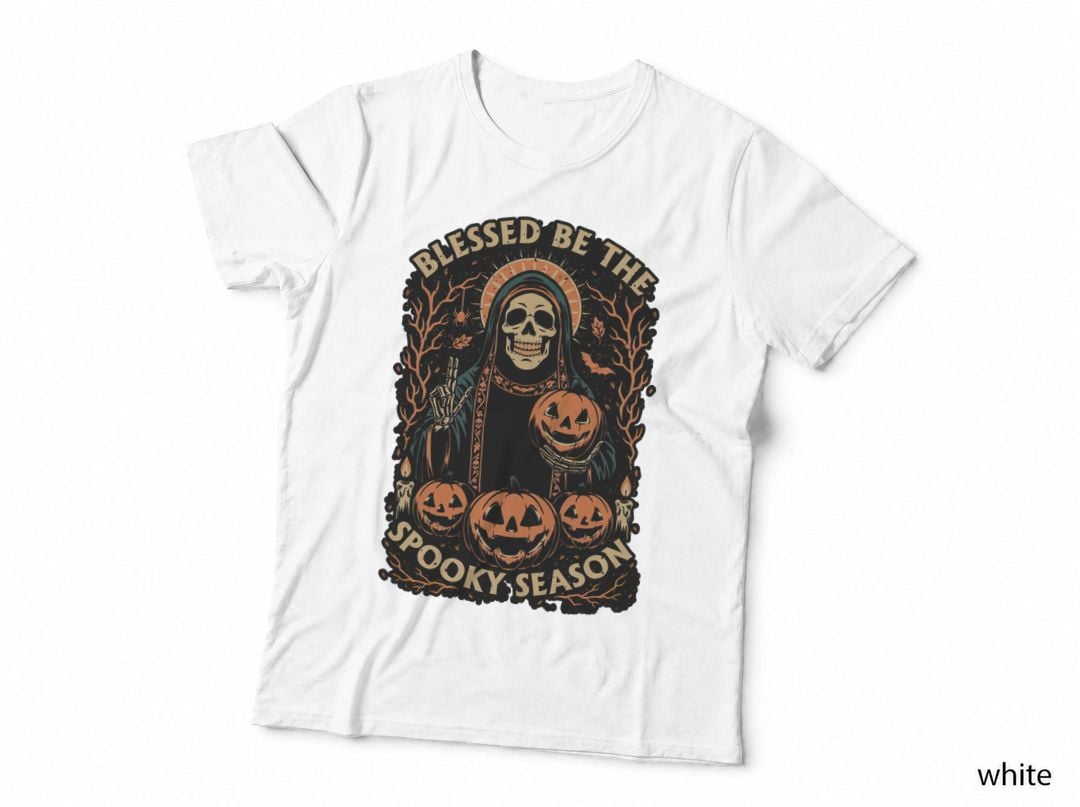 Blessed Spooky Season Pumpkin T-Shirt, Halloween Tee, Gift for Spooky Lovers