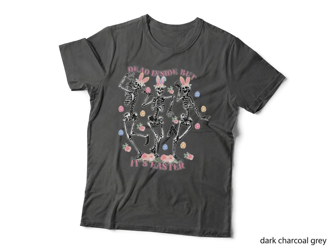 Bunny Ears Dead Inside but It's Easter Spring Skeleton T-Shirt