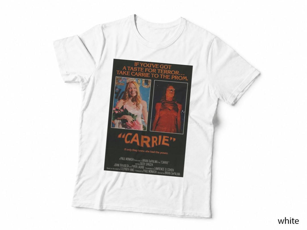 Carrie 1976 Horror Movie Poster Tee, Prom Queen Taste for Terror, Retro Classic