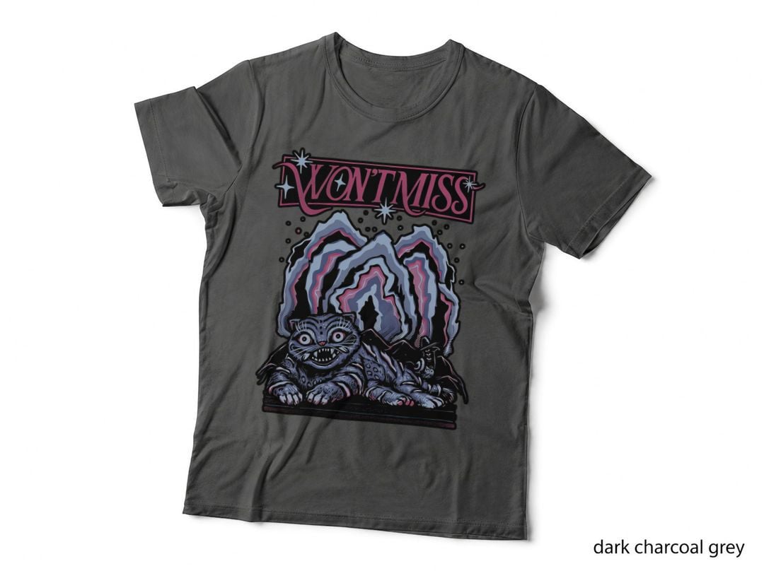 Cheshire Cat T-Shirt, Gothic Horror Tee, Gift for Cat Lovers