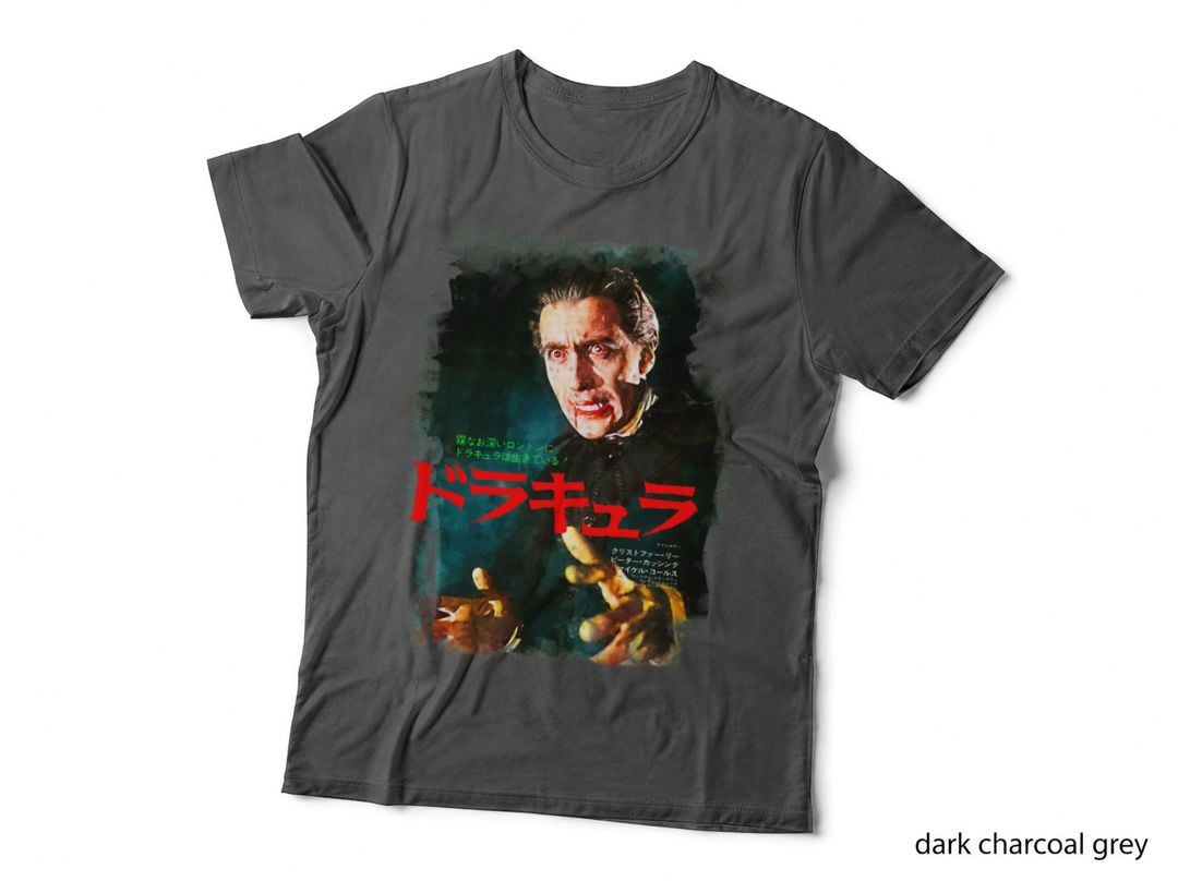 Christopher Lee Dracula Tee, Japanese Movie Poster, Classic Vampire Horror Fan