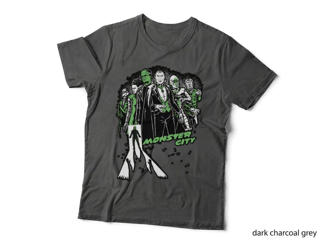 Classic Horror Monsters T-Shirt, Retro Gothic Tee, Gift for Horror Fans