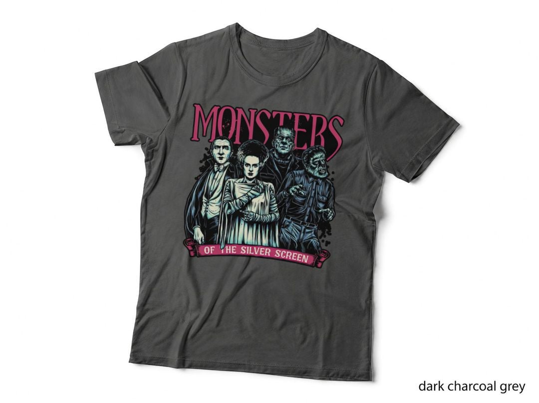 Classic Horror Monsters T-Shirt, Retro Sci-Fi Horror Tee, Gift for Horror Fans