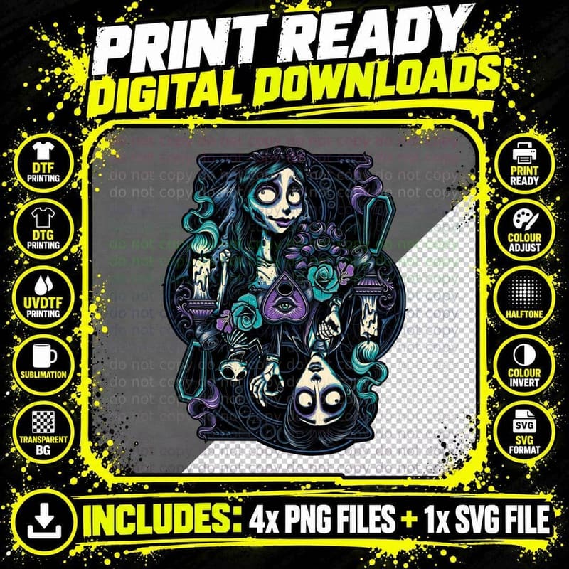 Corpse Bride, Corpse Groom, Movie Art, Movie, Horror Png SVG Digital Bundle