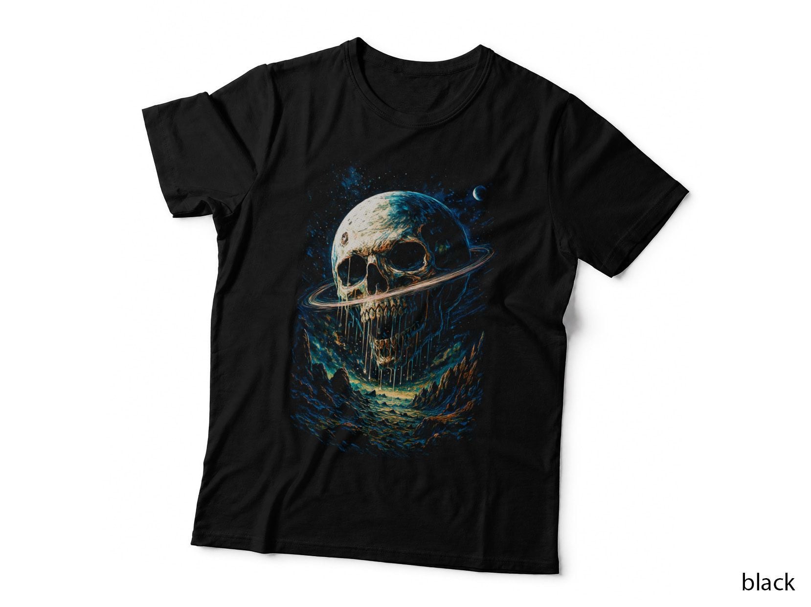 Cosmic Skull T-Shirt, Space Horror Print, Halloween Costume