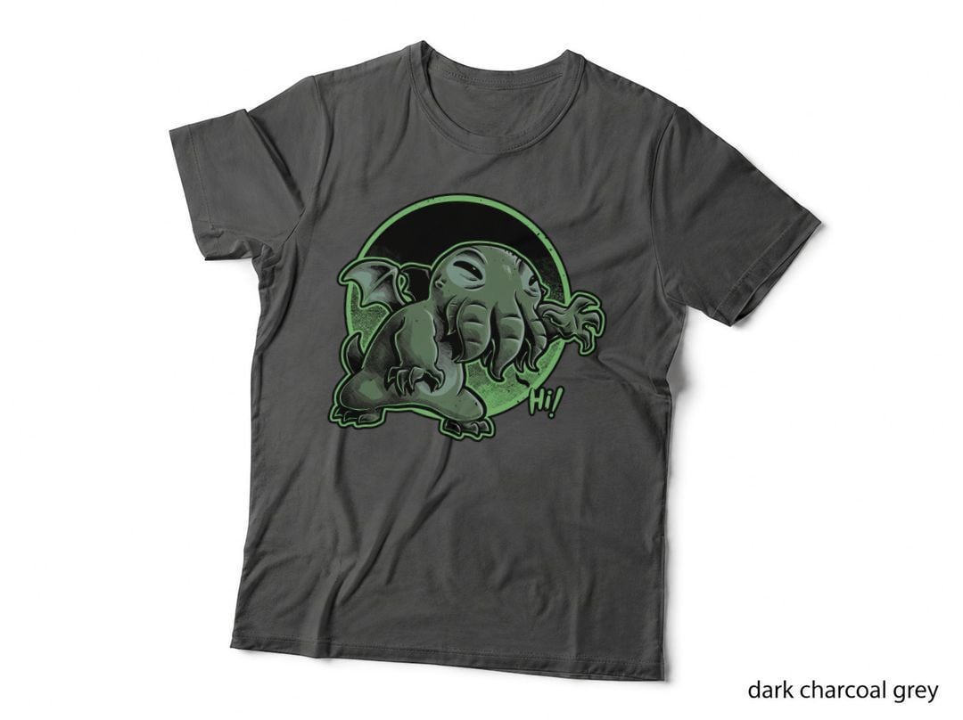 Cthulhu Says Hi T-Shirt, Retro Horror Tee, Gift for Horror Fans