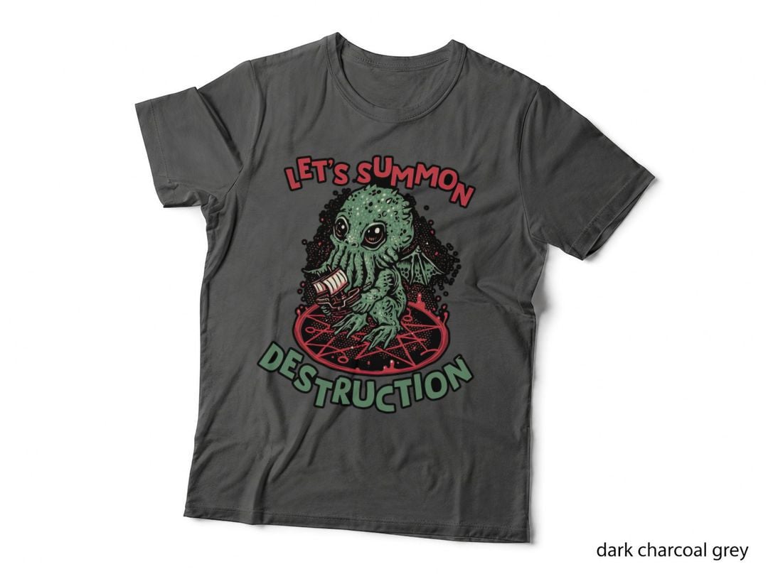 Cthulhu Summoning T-Shirt, Retro Horror Tee, Gift for Horror Fans