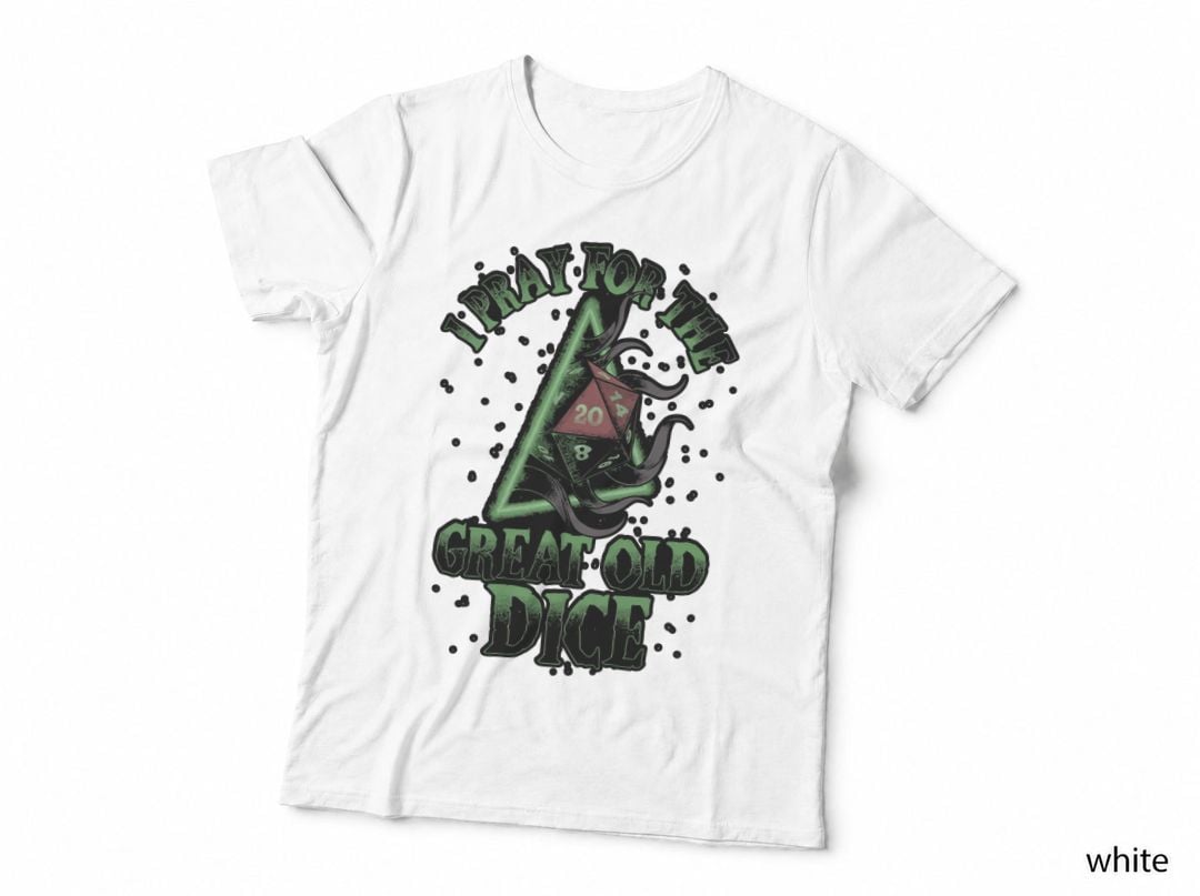 D20 Dice T-Shirt, Retro Horror Aesthetic Tee, Gift for Gamers