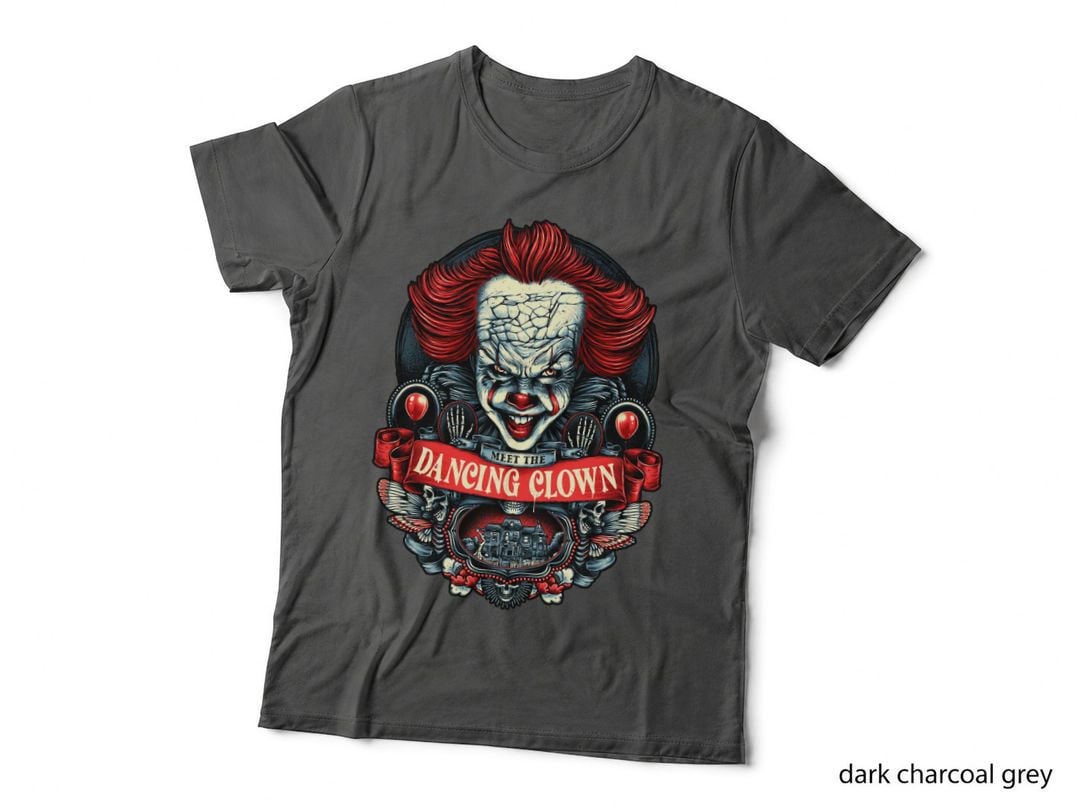 Dancing Clown T-Shirt, Horror Movie Art, Halloween Costume
