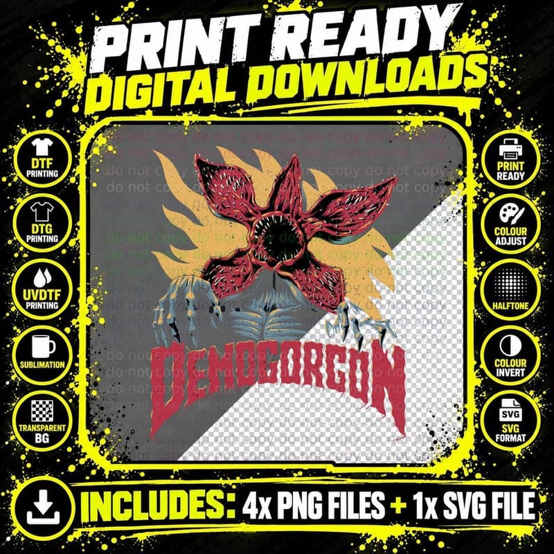 Eldritch Beast Classic T-Shirt, Horror Movie Icon Png SVG Digital Bundle