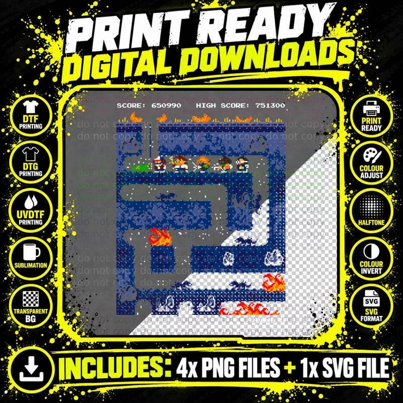 Eldritch Beast's Lair T-Shirt, Retro 80s Horror Png SVG Digital Bundle