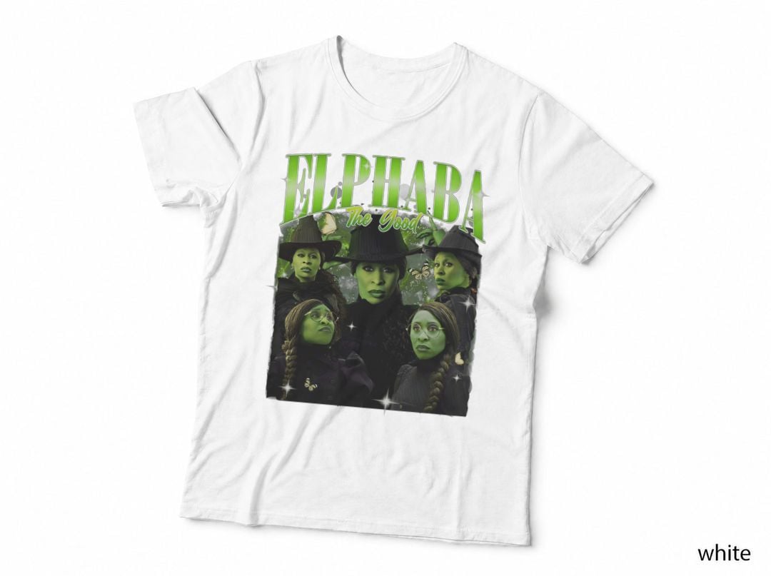 Elphaba Good Green Witch Tee, Wicked Musical Photo Collage, Team Green Fan