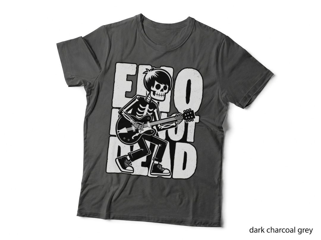 Emo Skeleton T-Shirt, Gothic Rock Tee, Gift for Music Lovers