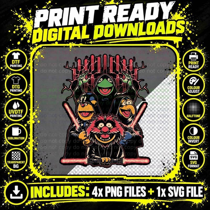Evil Dark Puppets T-Shirt, Horror Tee Png SVG Digital Bundle