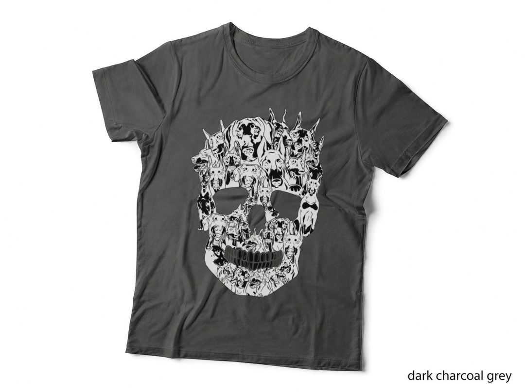 Funny Dog Lover Doberman Skull Halloween Costume T-Shirt