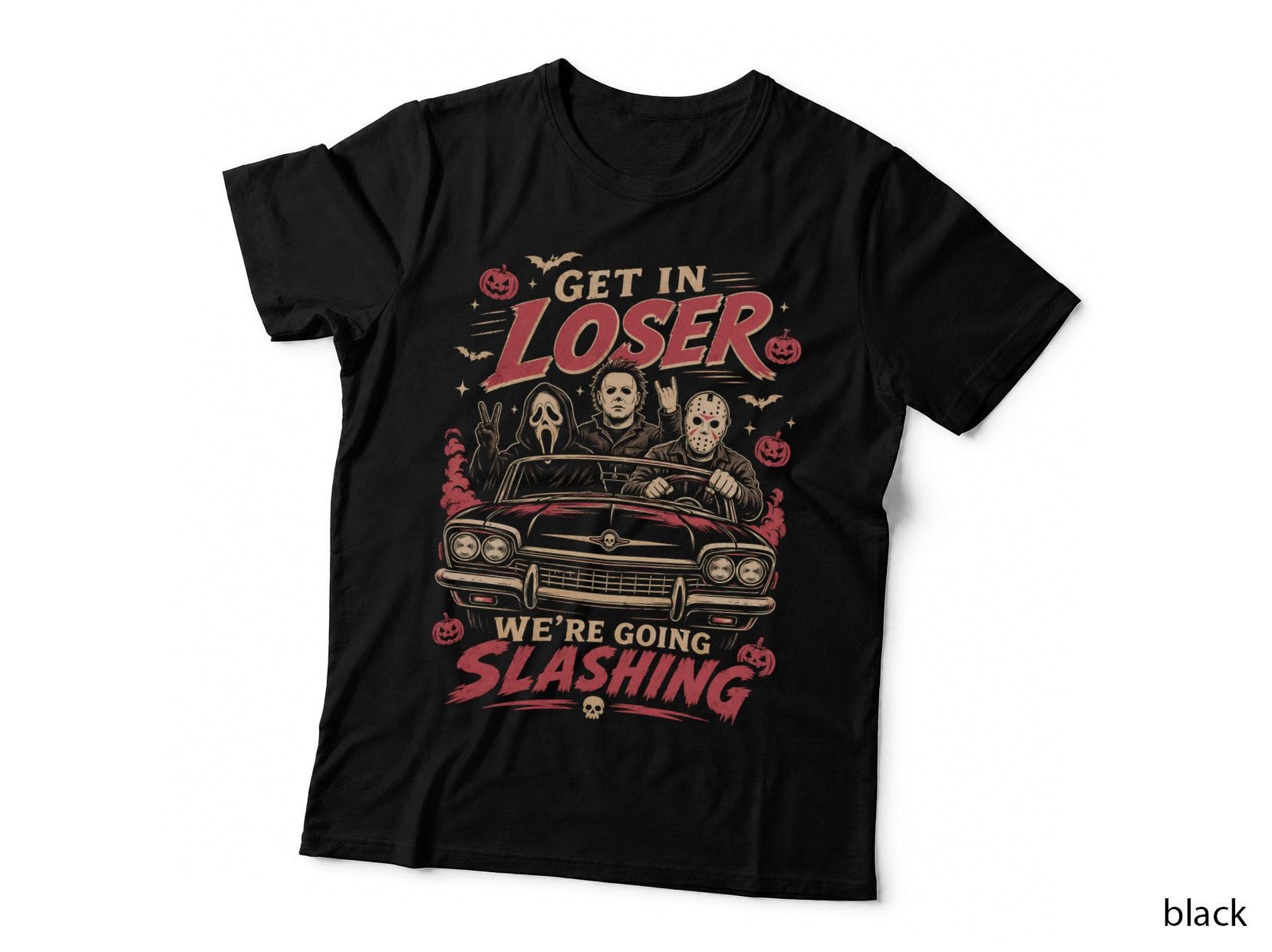 Get in Loser Horror Road Trip T-Shirt Funny Halloween Scary Movie Fan Gift Tee
