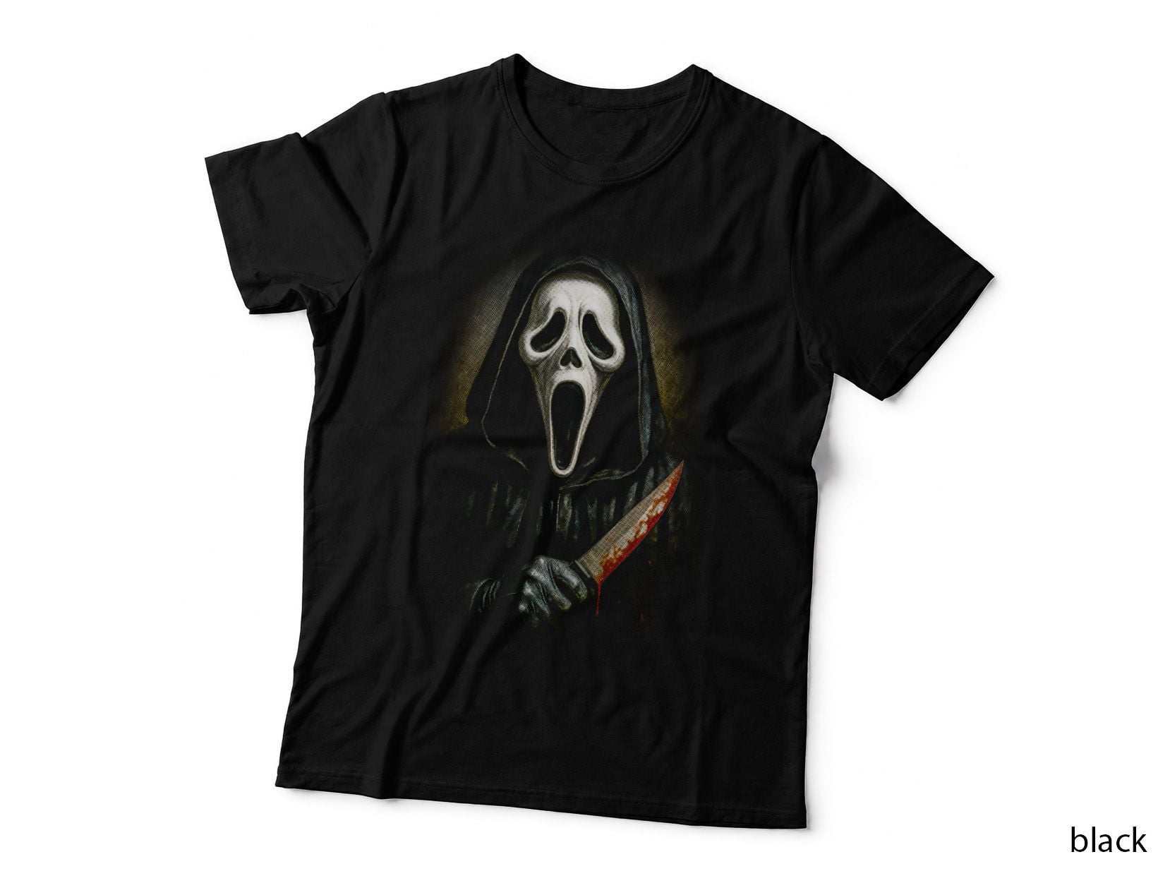Ghostly Mask Horror T-Shirt, Halloween Costume, Slasher Tee