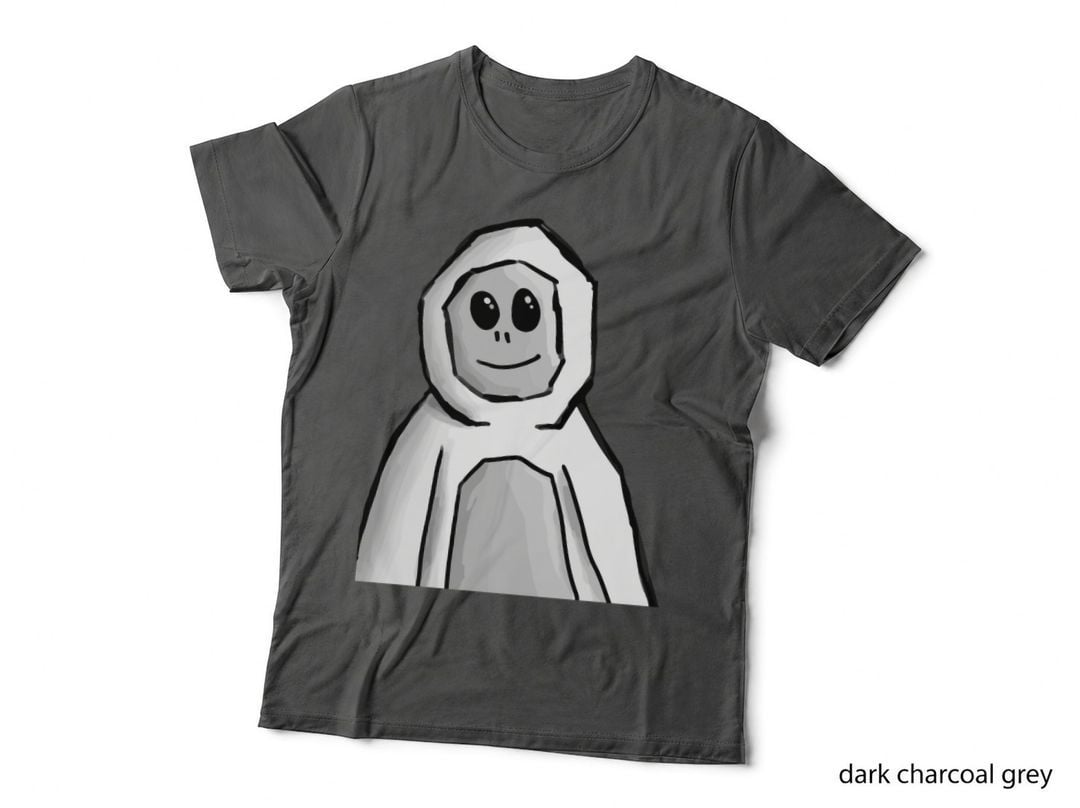 Ghostly Smiling Face T-Shirt, Halloween Costume, Spooky Fun Print