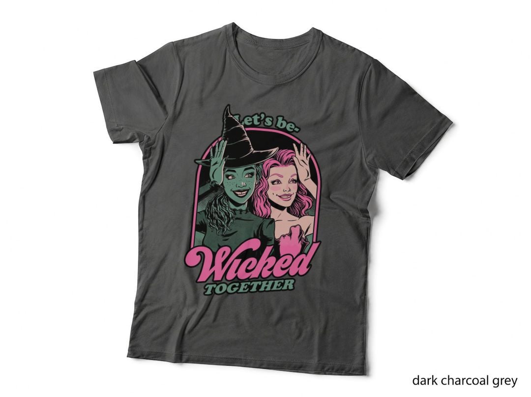 Green and Pink Witches T-Shirt, Halloween Tee, Gift for Friends