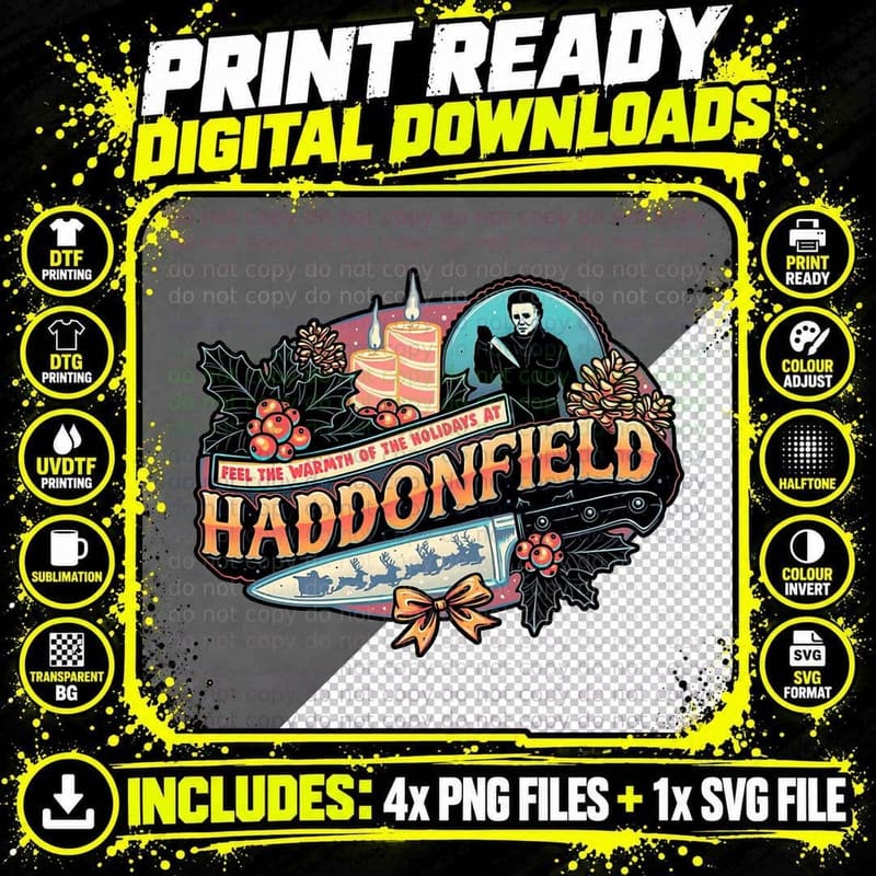 Haddonfield Horror T-Shirt, Gothic Horror Tee Png SVG Digital Bundle