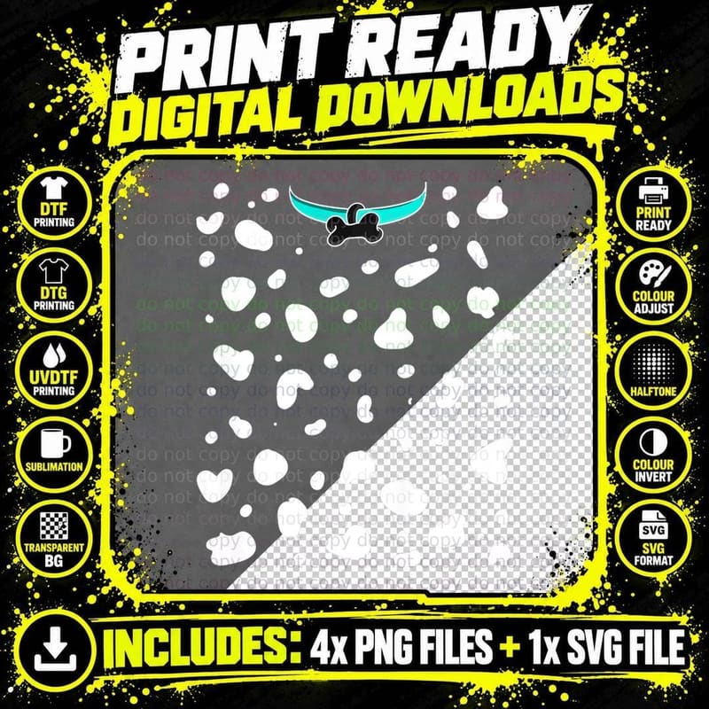 Halloween Dalmatian Costume T-Shirt Png SVG Digital Bundle