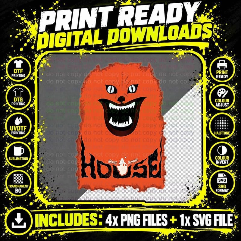 Halloween Horror Monster T-Shirt, Spooky Scary Design Png SVG Digital Bundle