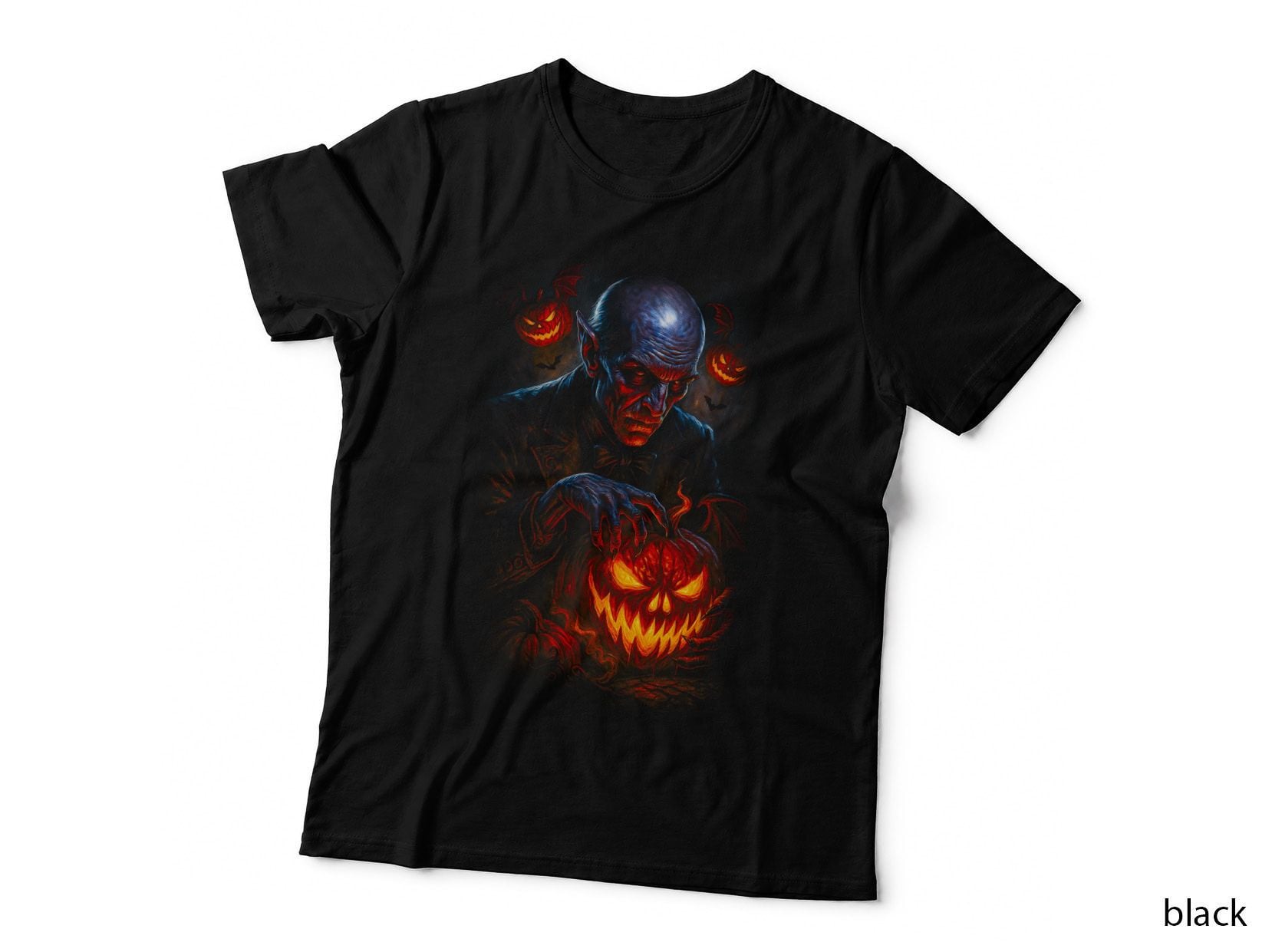 Halloween Pumpkin Vampiro T-Shirt, Horror Apparel, Spooky Season Print
