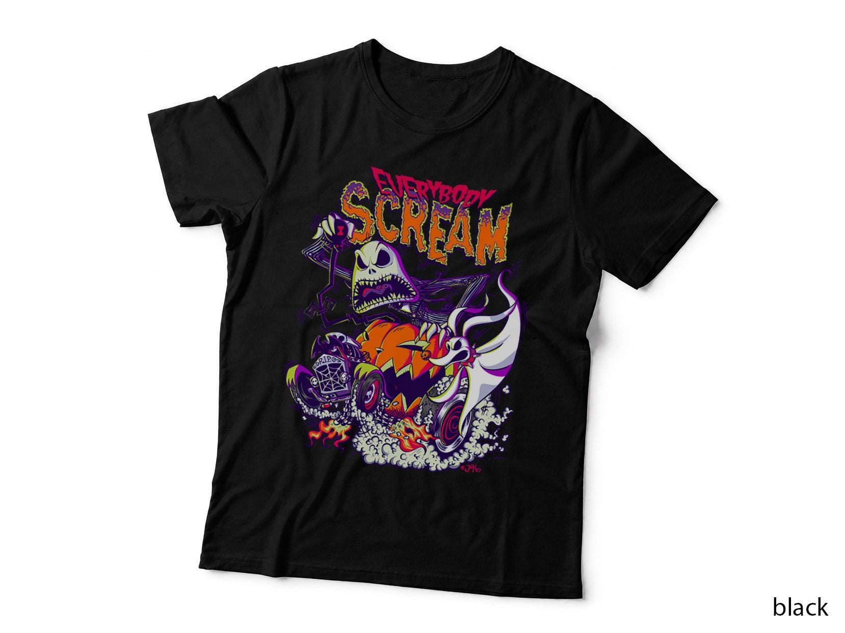 Halloween Skull Pumpkin T-Shirt, Spooky Horror Print