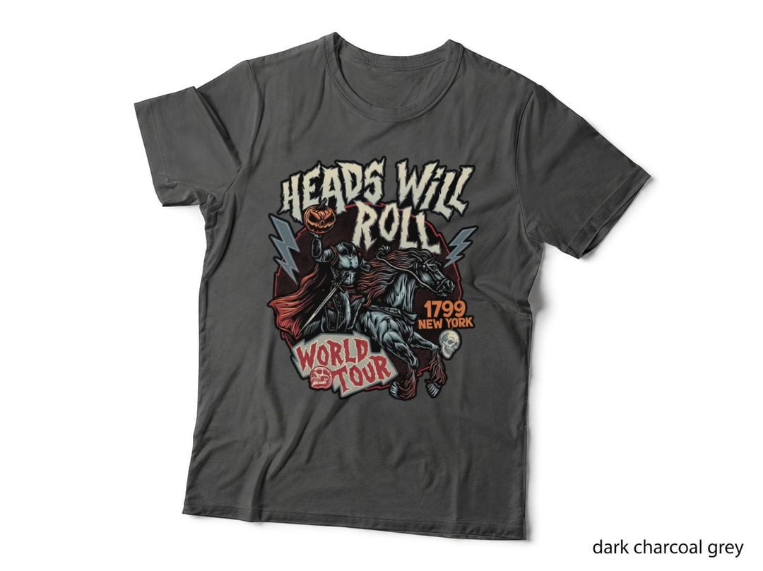Heads Will Roll T-Shirt, Retro Horror Tee, Gift for Horror Fans